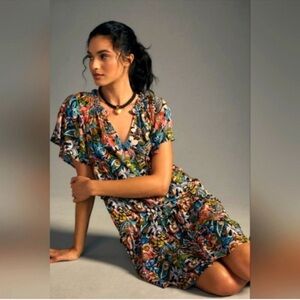 Anthropologie Robin Tiered Floral Dress